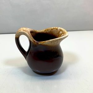 McCoy vintage brown drip glazed creamer pitcher